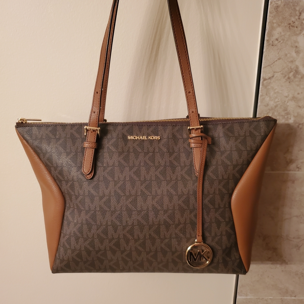 Michael Kors Signature Brown and Tan Tote
